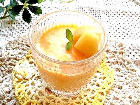 爽やか♬黄桃の缶詰deフルフル~♡桃ぷりん♡